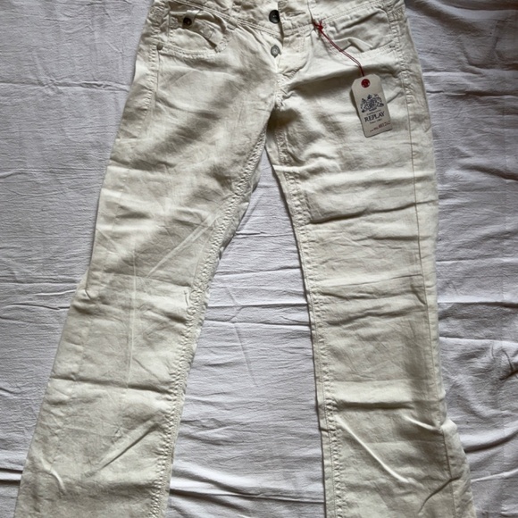 Original Replay 100 % linen pants sz 28/34 - Picture 3 of 6
